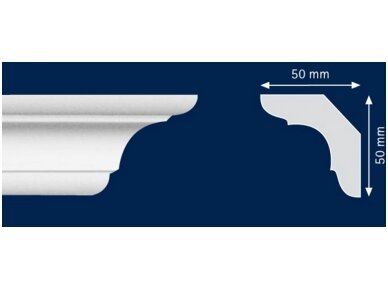 Polistiroliniai lubų apvadai C70 2m